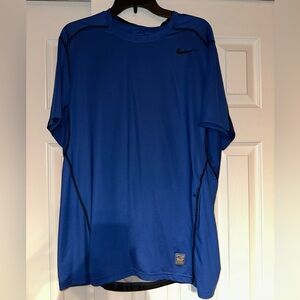 NWOT Nike Pro Combat Dri-Fit Blue Athletic Shirt size XL